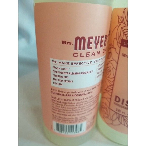 Mrs. Meyer's Rose Scent Limited Edition Liquid Dish Soap 16 oz. Pack of 6 - Picture 5 of 6